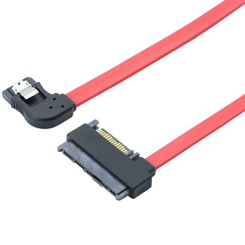 CAB-RBSATA-8482-R Right Bend SATA 7Pin to SAS SFF-8482 29P & 15P All-in-one Red Cable