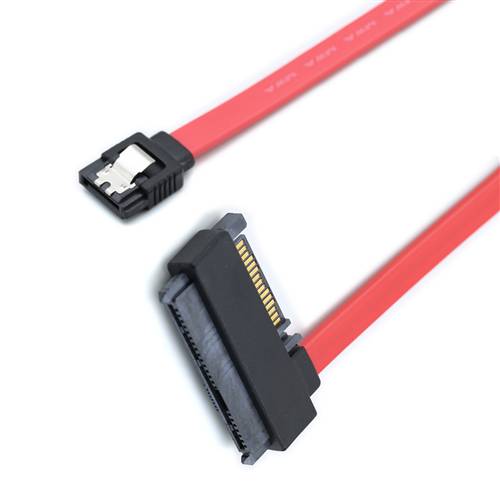 CAB-SATA-8482-R Straight SATA 7Pin to SAS SFF-8482 29P & 15P All-in-one Red Cable