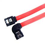 SATA 7Pin to SATA 7Pin Red Cable, Straight to Left Bend