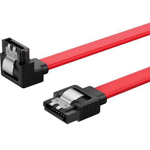 CAB-SATA-RASATA-R SATA 7Pin to SATA 7Pin Red Cable, Straight to Right Angle