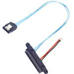 CAB-SATA-SATA22P-S4P254 SATA 7Pin to SATA 22Pin with XH2.54 Small 4Pin Power Cable