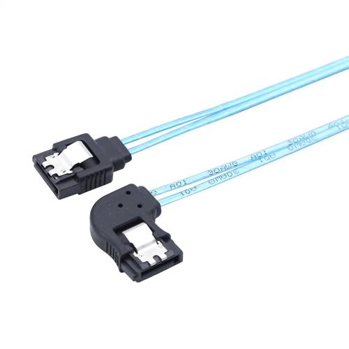CAB-SATA-SATALE | SATA III 6Gbps 7pin Straight to Left-Exit Data Cable with Locking Latch for HDD & SSD