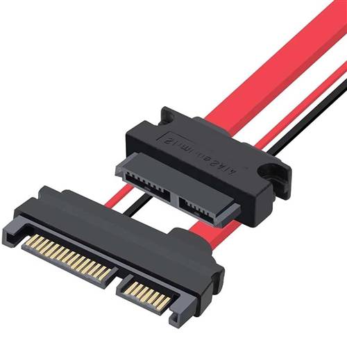 CAB-SATA13PF-SATA22PM Slimline SATA 13P Female to SATA 22P (7+15) Male Cable