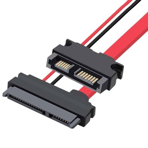 CAB-SATA13PM-SATA22PF Slimline SATA 13P Male to SATA 22P (7+15) Female Cable