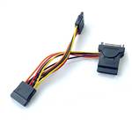 SATA 15Pin Female to 2 SATA 15Pin Male Power Cable