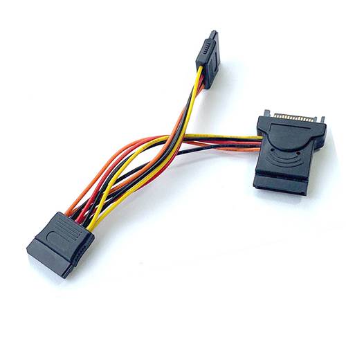 CAB-SATA15PF-2xSATA15PM SATA 15Pin Female to 2 SATA 15Pin Male Power Cable