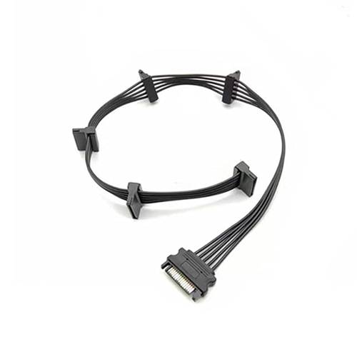 CAB-SATA15PM-5xSATA15PF SATA 15Pin Male to 5 SATA 15Pin Female Power Splitter Cable