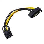 SATA 15Pin Male to 8Pin (6+2 Pin) PCIe Female Graphics Video Card Power Adapter Cable