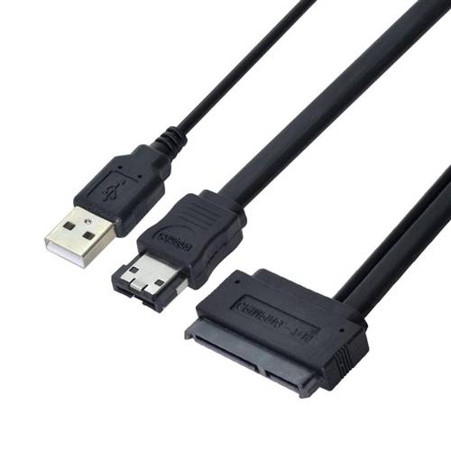 CAB-SATA22PF-eSATA-USB SATA 22P (7+15) Female to eSATA with USB 2.0 (Power Only) Cable