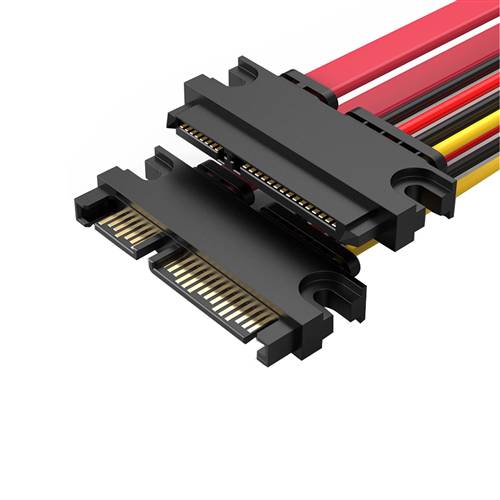CAB-SATA22PM-SATA22PF SATA 22P (7+15) Male to SATA 22P (7+15) Female Cable