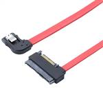 CAB-SATARE-8482 | 7-pin Right-Exit SATA to 29-pin SFF-8482 with 15-pin SATA Power Port