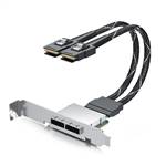 2 Channel Internal Mini SAS SFF-8087 to External Mini SAS SFF-8088 Slot Converter