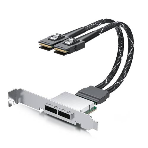 2 Channel Internal Mini SAS SFF-8087 to External Mini SAS SFF-8088 Slot Converter