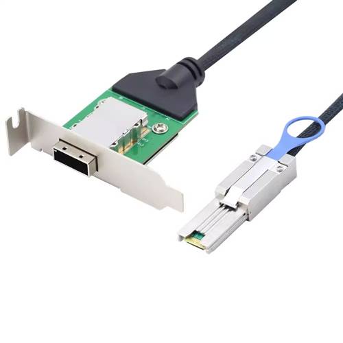External Mini SAS SFF-8088 Female Slot to External Mini SAS SFF-8088 26-pin Male Extension Cable