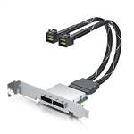 2 Channel Internal HD Mini SAS SFF-8643 to External Mini SAS SFF-8088 Slot Converter