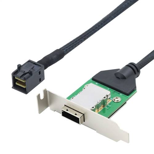 Internal HD Mini SAS SFF-8643 to External Mini SAS SFF-8088 Slot Converter