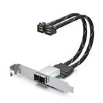 2 Channel Internal HD Mini SAS SFF-8643 to External HD Mini SAS SFF-8644 Slot Converter