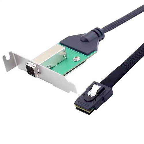 External Mini SAS HD SFF-8644 Female Slot to Internal Mini SAS SFF-8087 Converter