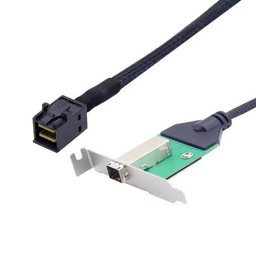 External Mini SAS HD SFF-8644 Female Slot to Internal Mini SAS HD SFF-8643 Converter