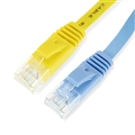 Compufox EPC-CAT6-UTP-F | Cat6 Snagless / Molded Boot UTP Flat Ethernet Network Patch Cable