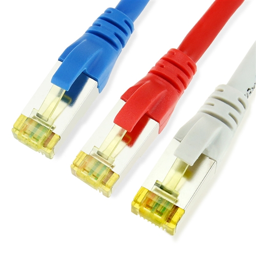 Compufox EPC-CAT6A-SFTP | Cat6A Snagless / Molded Boot SFTP Patch Cable with Gold Plated Connector
