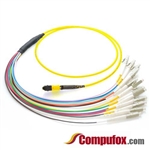 12 Fiber MTP / MPO OS1 9/125 Singlemode Fanout Fiber Optic Patch Cable