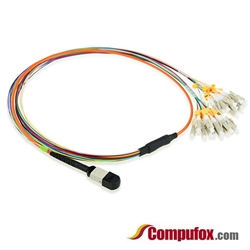 24 Fiber MTP / MPO OM1 62.5/125 Multimode Fanout Fiber Optic Patch Cable