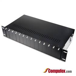 2U 14-slot Rack-mount Media Converter Chassis for Unmanaged Standalone Media Converters