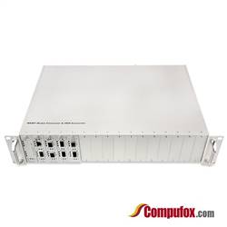 2U 17-slot Rack-mount Media Converter Chassis for Media Converter Modules