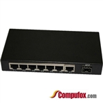10/100M Fast Ethernet 1 SFP Slot & 7 RJ45 Port SFP Media Converter