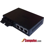 10/100M Dual Fiber 2-port SC/ST/FC & 3-port RJ45 Fast Ethernet Fiber Media Converter