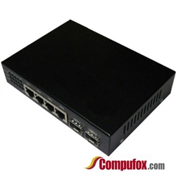 10/100M Fast Ethernet 2 SFP Slot & 4 RJ45 Port SFP Media Converter