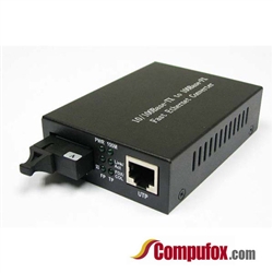 A Pair of 10/100M Single Fiber 1-port SC/ST/FC & 1-port RJ45 BIDI WDM Fiber Media Converter