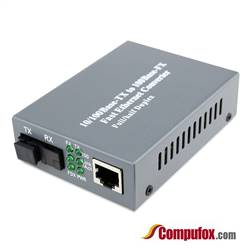 Single Fiber Fast Ethernet WDM / BiDi Fiber Media Converter, 1-port Fiber & 1-port RJ45, Tx:1550nm/Rx:1310nm, SMF, 20km