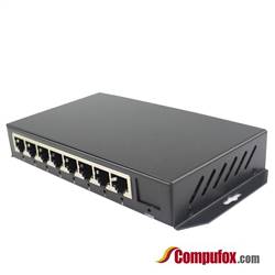 Single Fiber Fast Ethernet WDM / BiDi Fiber Media Converter, 2-port Fiber & 8-port RJ45, Tx:1490nm/Rx:1550nm, SMF, 80km