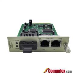 Dual Fiber 10/100M Fiber Media Converter Module, 1-port Fiber & 2-port RJ45, 1310nm Singlemode, 40km