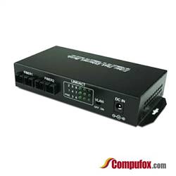 Dual Fiber 10/100Base-TX to 100Base-EX Fast Ethernet Fiber Media Converter, 2-port Fiber & 8-port RJ45, 1310nm SMF, 40km