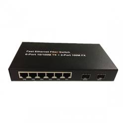 2-port FE SFP & 6-port 10/100Base-T RJ45, Fast Ethernet Switch / SFP Media Converter