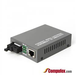 Single Fiber Gigabit Ethernet WDM / BiDi Fiber Media Converter, 1-port Fiber & 1-port RJ45, Tx:1550nm/Rx:1310nm, SMF, 20km