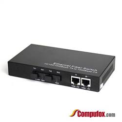 Single Fiber Gigabit Ethernet WDM / BiDi Fiber Media Converter, 2-port Fiber & 2-port RJ45, Tx:1310nm/Rx:1550nm, SMF, 20km