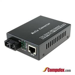 Dual Fiber 10/100/1000Base-TX to 1000Base-ZX Gigabit Ethernet Fiber Media Converter, 1-port Fiber & 1-port RJ45, 1550nm SMF, 80km