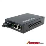 Dual Fiber 10/100/1000Base-TX to 1000Base-ZX Gigabit Ethernet Fiber Media Converter, 1-port Fiber & 2-port RJ45, 1550nm SMF, 80km