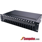 16-slot Rack for Card-type Media Converters