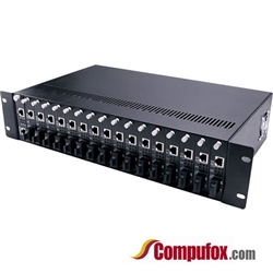 16-slot Rack for Card-type Media Converters