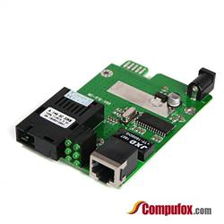 Single Fiber 10/100M SNMP Managed Fiber Media Converter Module, 1-port Fiber & 1-port RJ45, Tx:1310nm/Rx:1550nm, SMF, 20km
