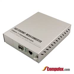 Managed 1-port GE SFP & 1-port 10/100/1000Base-T RJ45 Gigabit Ethernet SFP Media Converter