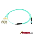 QSFP+ MPO to 8 LC (4 Duplex LC) Fanout / Breakout Cable, Multimode OM4