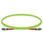 Multimode MPO-24 (Female) To MPO-24 (Female) Trunk Cable (24 Fiber, 50/125 OM5,  LSZH, Lime Green)