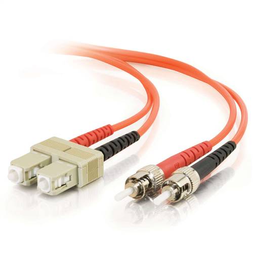 2m (6.6ft) 62.5/125 OM1 ST to SC UPC Duplex Multimode Fiber Optic Patch Cable