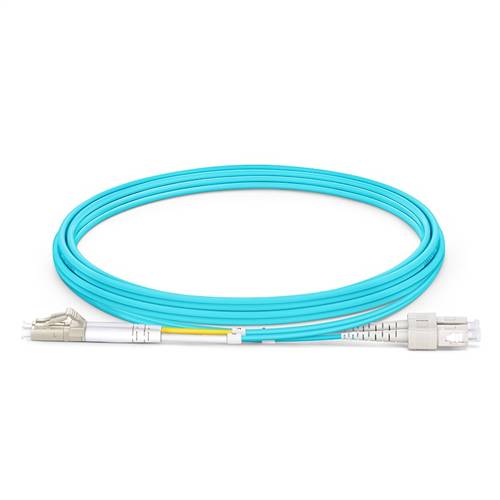 2m (6.6ft) 10Gb 50/125 OM3 LC to SC UPC Duplex Multimode Fiber Optic Patch Cable